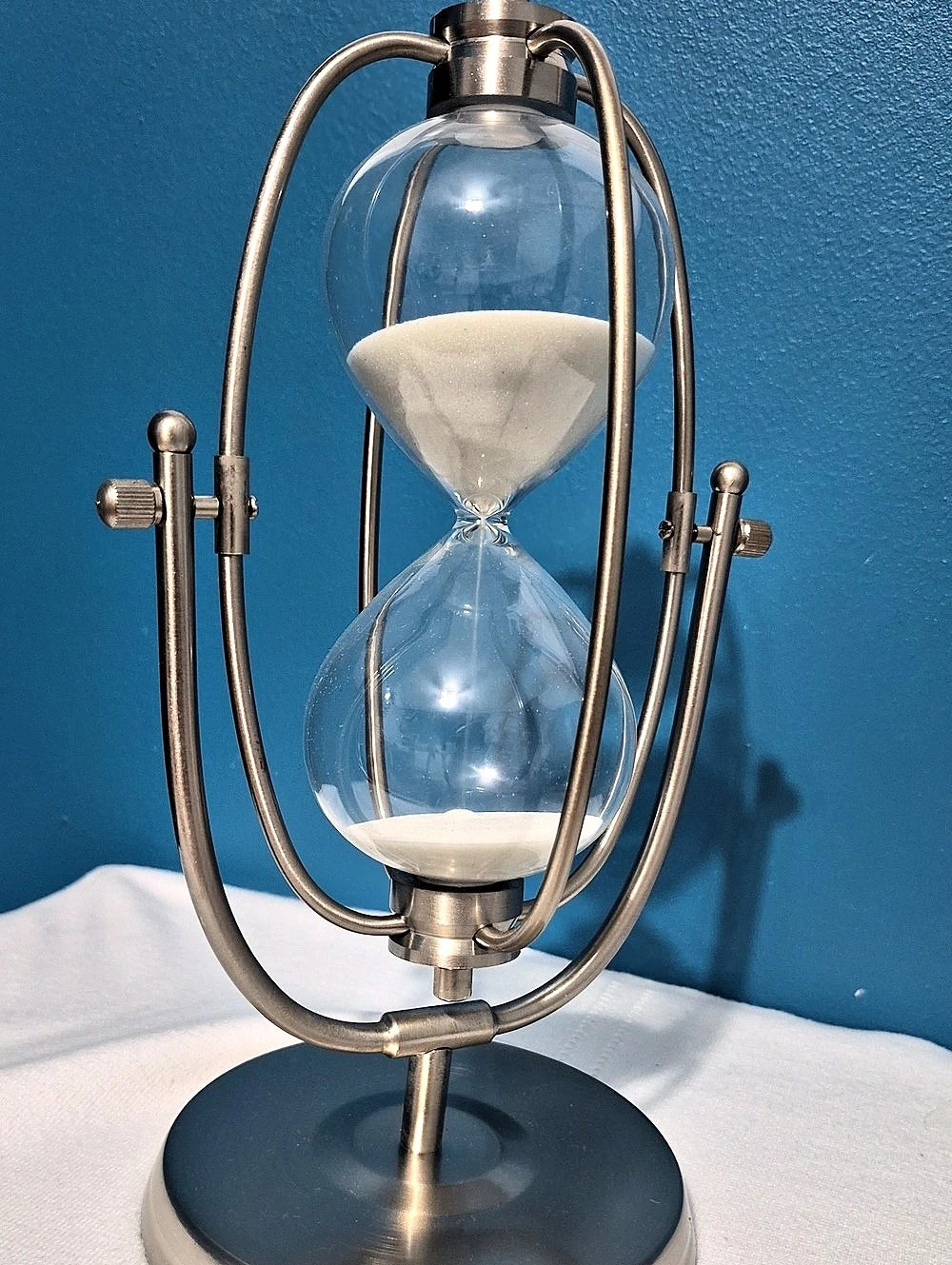 Silver-Tone Hourglass Decor